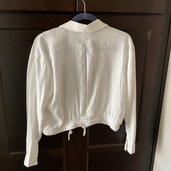 Splendid Puglia Drawstring waist Jacket white.  New without tags - Picture 2 of 4